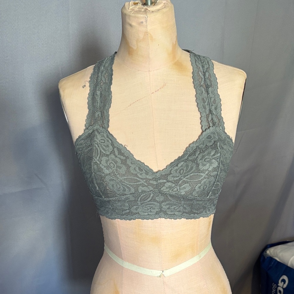 Free People Gray Lace Bandeau Intimates